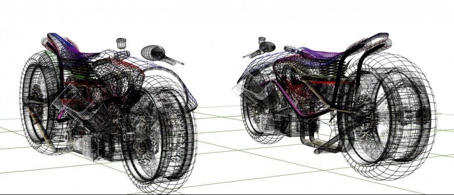 3d design concept motorbike