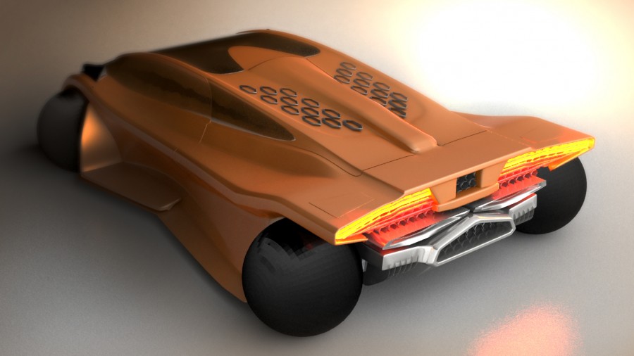 3d design concept sport car